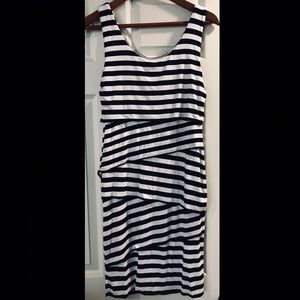 Striped maternity/nursing dress